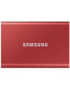 500GB (USB3.2/Type-C) Samsung Portable SSD T7 , Red