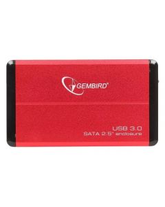 2.5" SATA HDD External Case (USB 3.0),  Black, Gembird "EE2-U3S-2"-Red