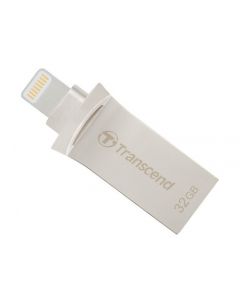 32GB USB3.1/Lightning Flash Drive Transcend "JetDrive Go 500"-Silver