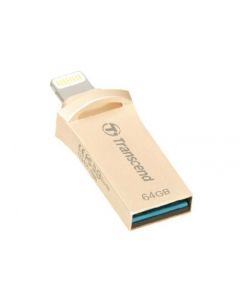 64GB USB3.1/Lightning Flash Drive Transcend "JetDrive Go 500"-Gold