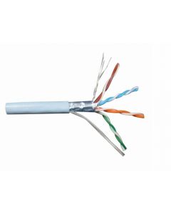 Cable FTP Cat.5E, 305m, CCA,24awg 4X2X1/0.52, solid gray