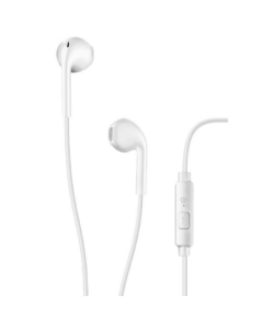"Cellular Club conical earphone with mic. Resistance-White
