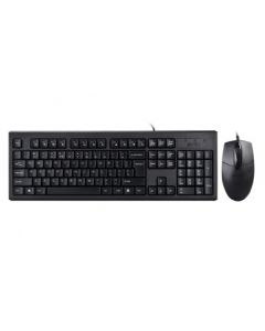 Keyboard & Mouse A4Tech KR-8372, Laser Engraving, Splash Proof, 1000 dpi, 3 buttons,Black, USB