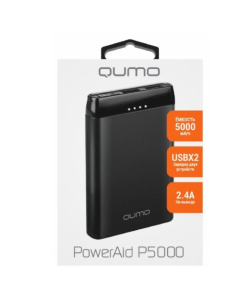 Power Bank  5000 mAh, Qumo PowerAid P5000 Black