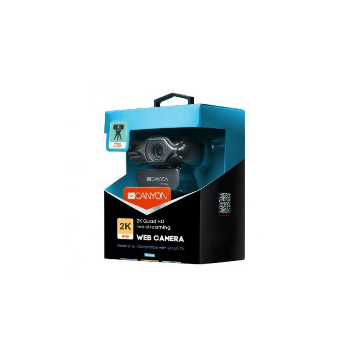PC Camera Canyon C6 2K Ultra HD Sensor 3.2 MP FoV 80 Tripod