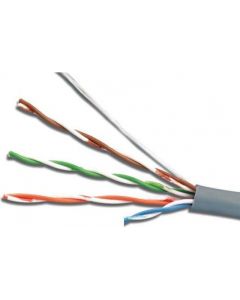 Cable  UTP  Cat.5E, 305m, CCA,24awg 4X2X1/0.47, solid gray