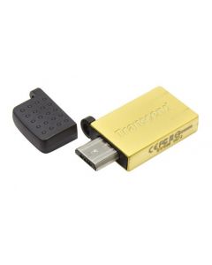 32GB USB2.0/Micro-USB Flash Drive Transcend "JetFlash 380"-Gold