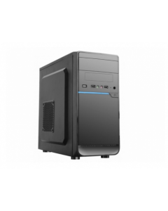 Case mATX 500W HPC D-08, 2xUSB2.0, Black/Blue, ATX-500W-12cm